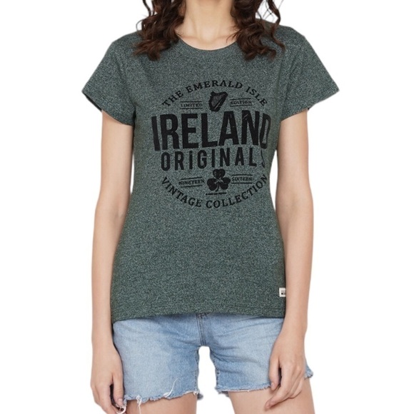 Irish Connexxion Unisex Ireland Originals Green Grindle T-Shirt - Picture 1 of 12